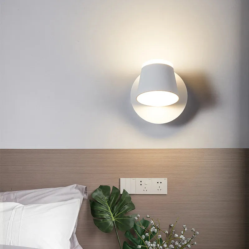 Modern Wall Sconces ,Led Wall Light 330 degrees swivel, 6500k White Light 3000K Light Up Downlight, Aluminum alloy Wall Light