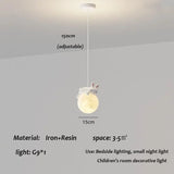 Nordic Little Bear LED Pendant Light - Minimalist Kids Chandelier Hanging Lamp