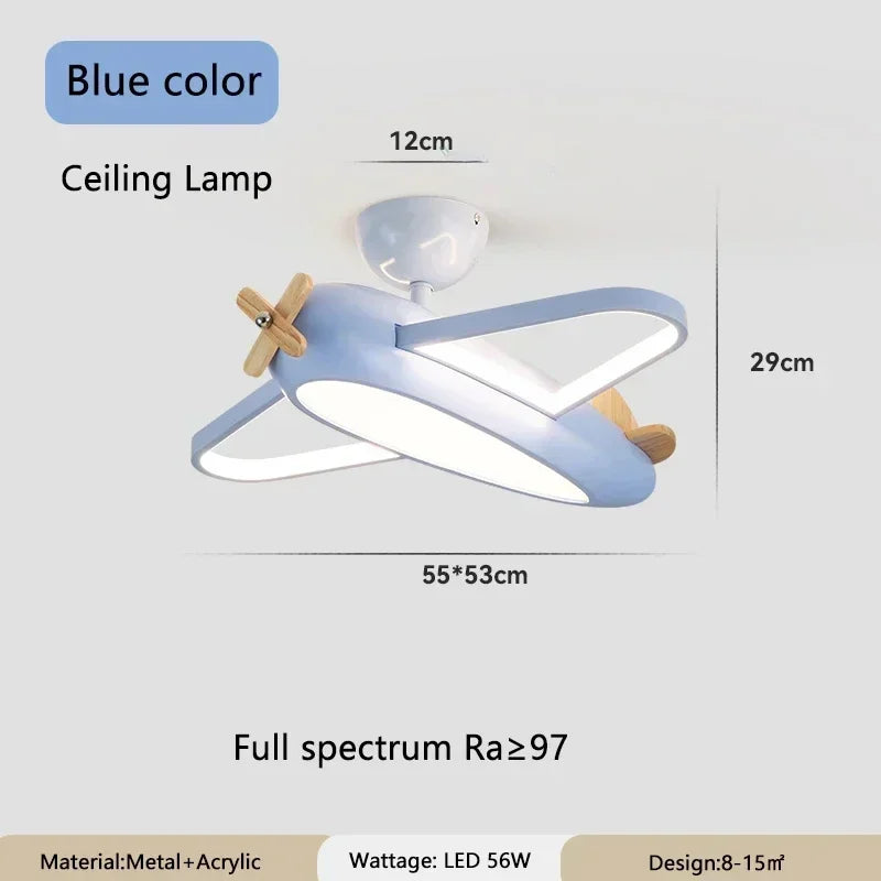 Airplane Lamps Modern Children's Room Chandeliers Simple Creative Baby Nursery Little Boy Girl Bedroom Home Decor Led Chandelier