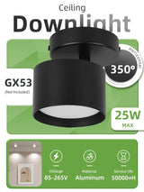 Indoor GX53 LED Spotlight Downlight - 220V Flush Mount Ceiling Lamp