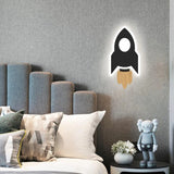 Cartoon LED Rocket Wall Lamp Modern Creative Moon Star Wall Light Indoor Baby Children's Room Bedside Decoration Light Kids Gift