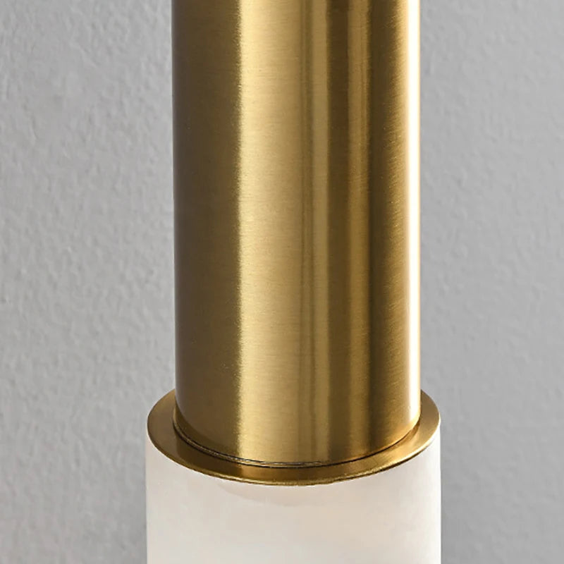 Simple Natural White Marble Wall Light Copper Creative Sconce Hotel Hall Room Parlor Bathroom Lamp