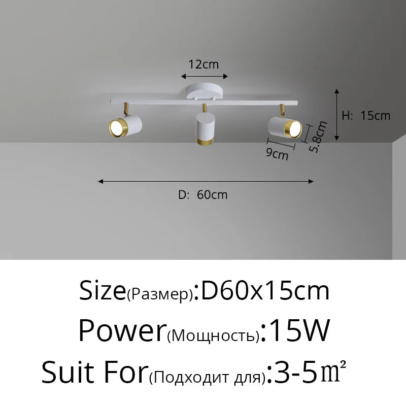 Corridor Led Chandelier With Spotlights Nordic Strip Ceiling Lamp For Living Room Bedroom Balcony Home Decors Lighting Fixtures
