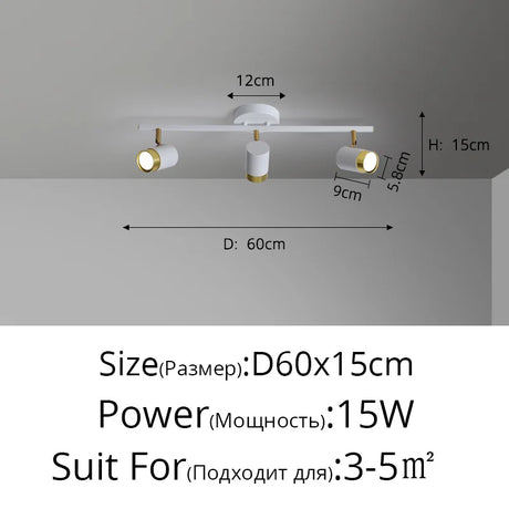 Corridor Led Chandelier With Spotlights Nordic Strip Ceiling Lamp For Living Room Bedroom Balcony Home Decors Lighting Fixtures