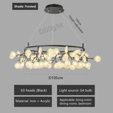 2025 New Nordic Romantic Hanging Living Room Chandelier Lights Modern Firefly Decor Pendant Lamp Round Chandelier Lustre Fixture