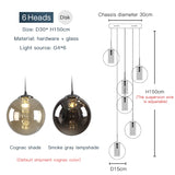 2026 New Modern Glass Ball Chandelier Lustre Living Room Staircase Light Spiral Light G4 Led Hotel Chandelier Villa Lighting