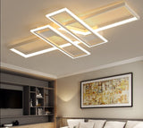Modern LED Chandeliers Lighting Fixtures for Living Room Bedroom Kitchen Home With Remote Control Black Lustre Ceiling Lamp