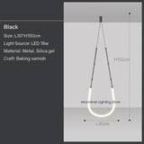 Modern Art Bar Counter Chandelier Restaurant LED Hanging Lamp Simple Line Home Decor Pendant Light Lobby Pendant Light Lamparas