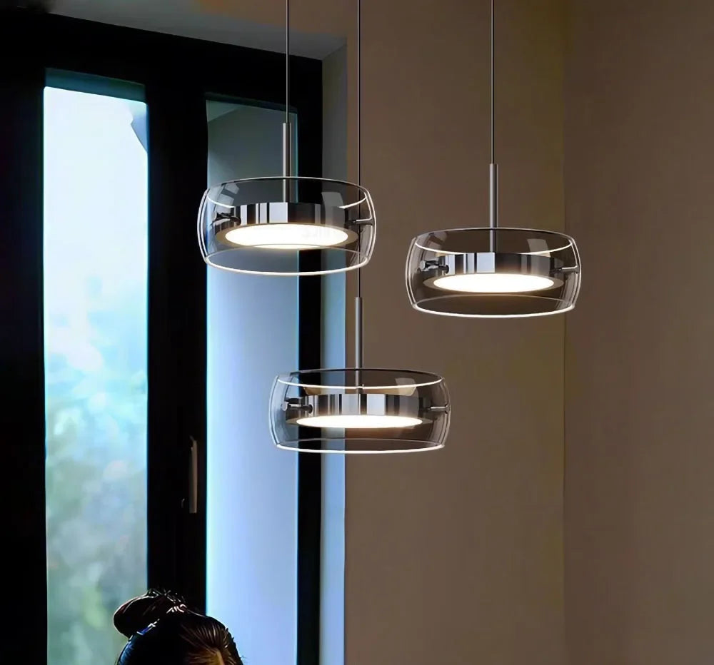 Modern LED Glass Pendant Lights Plating For Living Room Bedroom Restaurant Bar Hotel Indoor Warm Light Decorative LED Lighting