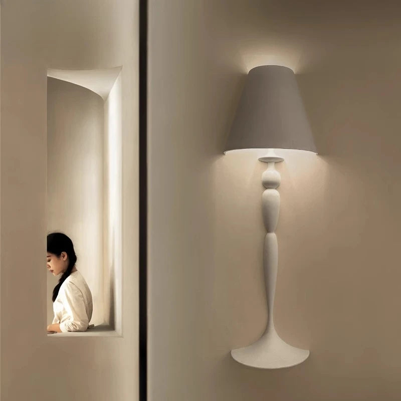 Italian Gypsum Embedded LED Wall Light - Retro Plaster Sconce Light Fixture for Living Room, Hotel Aisle & Exhibition Hall