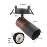 Surface Flush Mounted Ceiling Spot Light fixture Wall Sconce GU10 LED Lamp Replaceable Nordic Wood graine Bedroom Living Decor