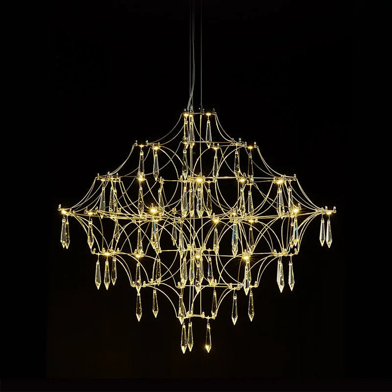Firefly Crystal Ceiling Chandelier Pendant Light Living Dining Room Bedroom Chandelier Modern Ceiling Suspension Lamp