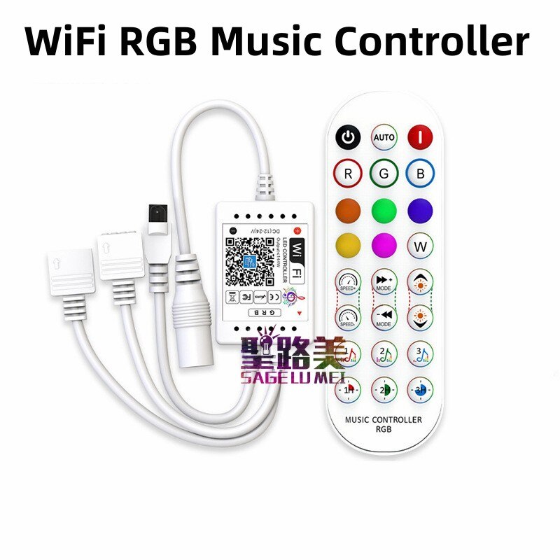 Magic Home DC5V 12V 24V Bluetooth-compatible Wireless WiFi Controller,RGB/RGBW IR RF LED Controller for WS2811 WS2812 Led Strip