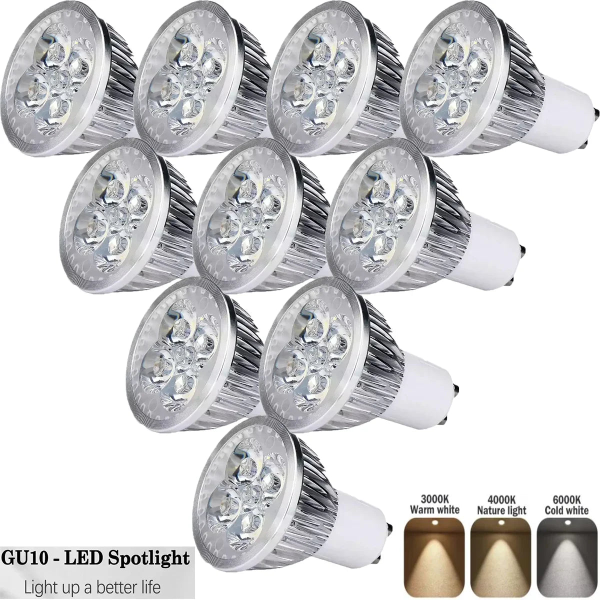Super Bright GU10 LED Bulb | 9W 12W 15W Dimmable Spotlight | 110V 220V
