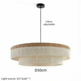 French Retro Tassel Pendant Light Vintage Living Room Bedroom Dining Room Light American Retro High-end Creative Room Main Light