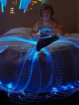 450m Roll 0.75mm Sparkle Flash Point Fiber Optic Cable - 3-Strand PMMA Plastic Wire for DIY Starry Sky & Sensory Lighting