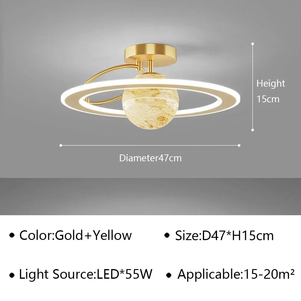 Modern Planet LED Ceiling Lights Lovely Crown Star Chandelier for Living Dining Room Kid's Bedroom Home Decoration Lamps Lustre