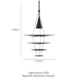 Denmark Louis Poulsen Enigma Pendant Lights Acrylic Slice Ripple Art Creative Lamps for Living Room Home Decoration Chandeliers