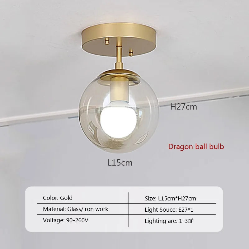Modern E27 LED Glass Ceiling Lamps Cheap For Restaurant Aisle Corridor Balcony Decoration Luxury Led Ceiling Light