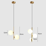 Nordic Glass ball LED Pendant lights Brass Black Bedroom Hanging Lamp Modern Living room Dining Decor Lights Fixture