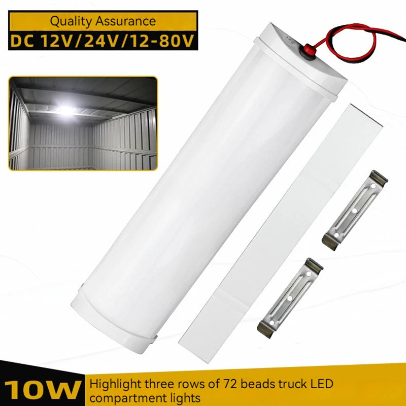 72 LED 12V-24V Car Interior Light Bar - Ceiling Dome Lamp for RV, Van, Boat & Trailer