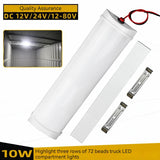 72 LED 12V-24V Car Interior Light Bar - Ceiling Dome Lamp for RV, Van, Boat & Trailer