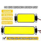 12-24V LED Car Interior Light Bar - Ceiling Reading Lamp with On/Off Switch