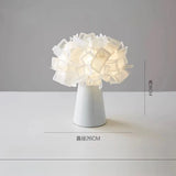Nordic Italian Designer Flower LED Table Lamp (E14 Bulb Base) - Simple Modern Creative Accent Desk Light for Bedroom Bedside & Living Room Decor