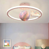 Modern Planet LED Ceiling Lights Lovely Crown Star Chandelier for Living Dining Room Kid's Bedroom Home Decoration Lamps Lustre