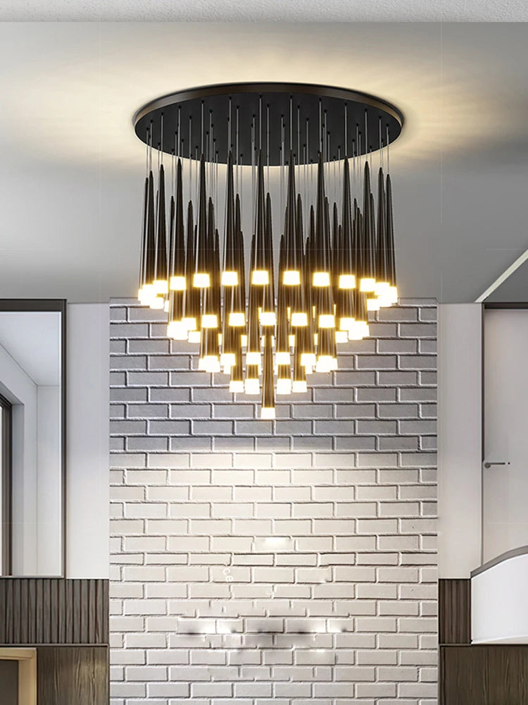 Modern Long Stairs Chandelier Living Room Attic Ceiling Light Home Decoration Pendent Lamp Dining Room Decoration Pendant Light