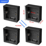UL 94 V-0 Flame Retardant Wall Socket Box | 35mm Black Surface Mount PVC Box