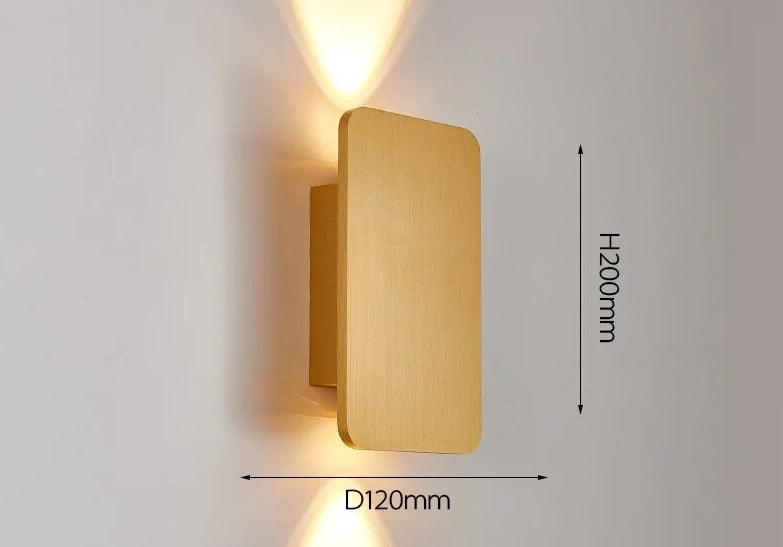 2/6W Simple Indoor LED Bedroom Bedside Lamp Nordic Modern Creative Staircase Corridor Lamp Living Room TV Background Wall Lamp