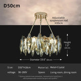 Luxury Crystal Chandelier Living Room High Ceiling Pendant Light Dining Room Hanging Lighting Fixtures Lustre