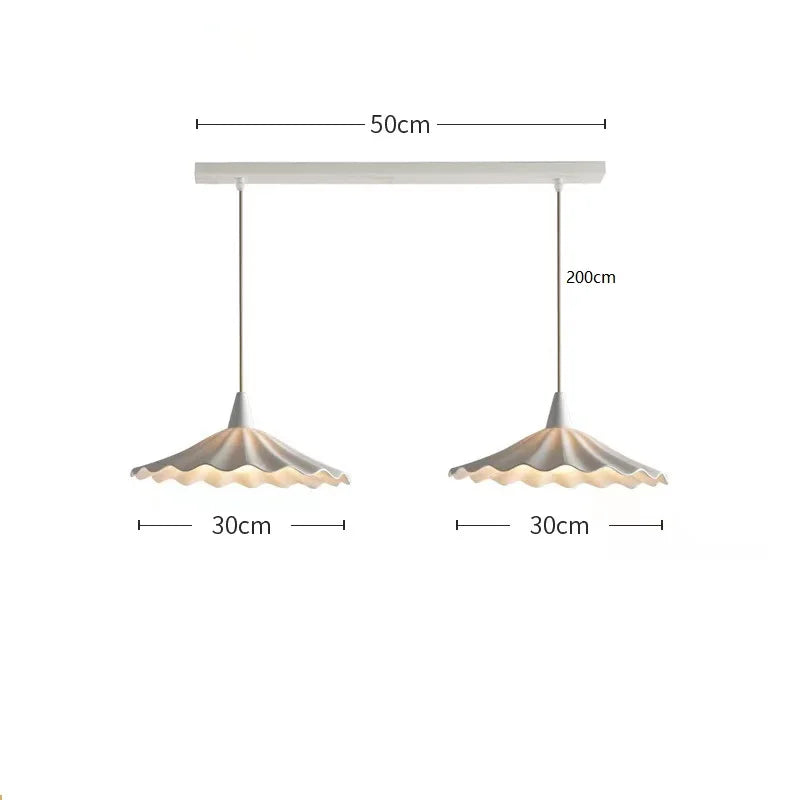 30cm White Ceramic LED Pendant Light - Modern Nordic & Japanese Style Hanging Ceiling Lamp Fixture for Bedroom, Dining Table & Living Room