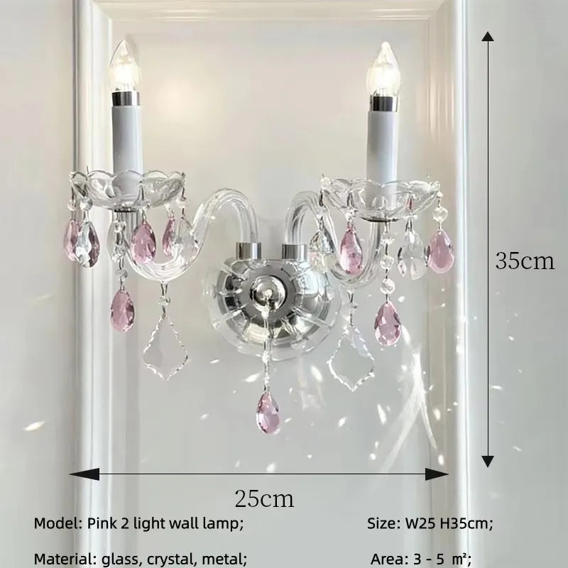 French Green Crystal Candle Chandelier Luxury Romantic Glass E14 Pendant Lights Living Room Art Decor Led Lamparas Bedroom Lamp