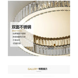 Modern Simple Crystal Circle Lamp Ceiling Chandelier Living Room Bedroom Study Decorative Led Indoor Lighting Ceiling Light
