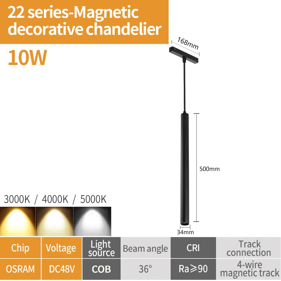 Smart Zigbee Magnetic Track Lighting - 48V Tuya Dimmable LED System