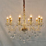 Luxury Home Crystal Chandeliers Villa Lighting for Living Room Decorate LED Ceiling Pendant Lights Indoor Hanging Lights Fixture