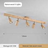 2026 Nordic Walnut Wood Ceiling Chandelier For Living Room Dining Room Aisle Entrance Corridor Lamps With Spotlights For Wall Pi