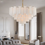 Modern Gold Silver Murano Glass Chandelier Dimmable 3-Color Adjustable Hanging Height Pendant Light Luster for Living Room 2026