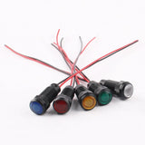 6mm Plastics LED Waterproof Black Indicator Light Signal Lamp Wire 3V 6V 12V 24V 110V 220V AC/DC