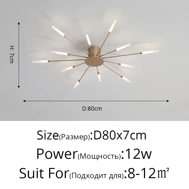 Modern Rotating Pen Tip LED Ceiling Light - Creative Sculptural Art Chandelier