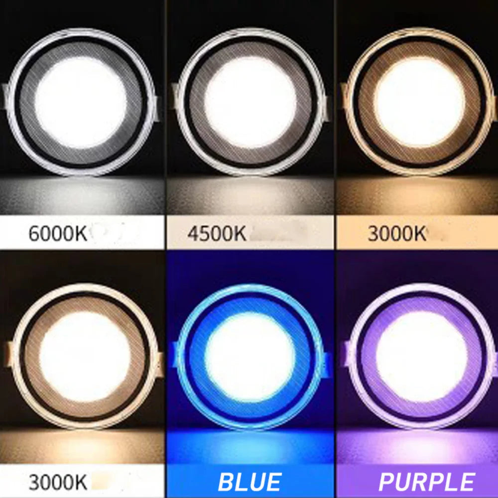 85-265V 3 Colors Dimmable Led Downlight Spot Light  Led Ceiling Lamp Indoor Ceiling Light Recessed Down lamp Home Lighting