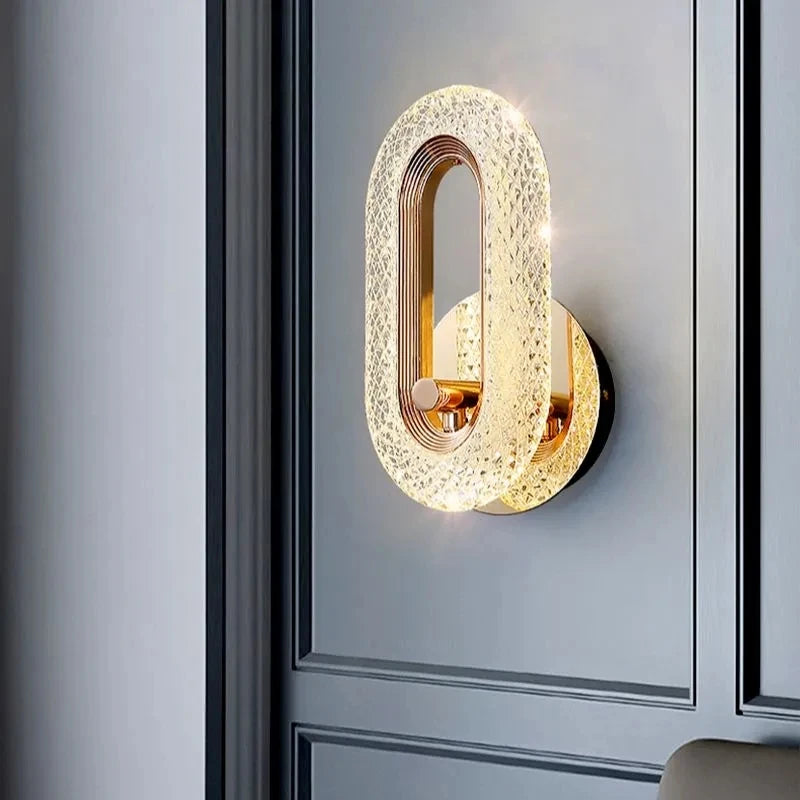 Nordic Luxury LED Wall Lamp - Iron Base & Acrylic Shade Bedroom Sconce