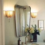 American Retro Wall Lamp Linen Lampshade Design Villa Aisle Led wall Light Bedroom Decor Living Room Indoor Lighting Fixture E27