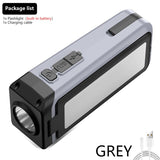 Portable USB Repair Flashlight LED Red and Blue Maintenance Warning Light for Outdoor Camping and Mountain Climbing Emergency