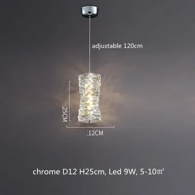 Modern Luxury K9 Crystal Led Dimmable Pendant Lights Living Dining  Room Ring Hanging Lamp Lustre Led Suspend Lamp Decor Fixture