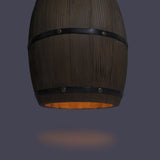 Retro Wood Wine Barrel Pendant Light，Industrial Ceiling Lamp ，Vintage Chandelier Light Fixtures for Bar Cafe Home Restaurant