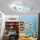 Creative Cartoon Ceiling Lamp Living Room Children's Bedroom Boy Girl Pink Love Wings Chandelier Warm Romantic Room Decor Light
