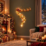 LED Angel Blessing Wall Light Wall Mounted Christmas Wall Decor Starglow Cascading Glowing Star Light Warm White Lights